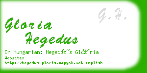 gloria hegedus business card